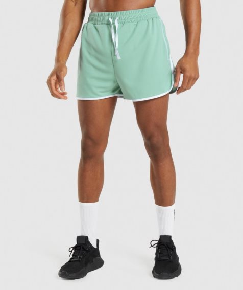 Men's Gymshark Recess 3" Shorts Light Green | CA 7083A5